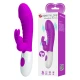 Vibrator Iepuraș din silicon, mov, 21 cm