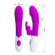 Vibrator Iepuraș din silicon, mov, 21 cm