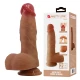 Dildo realist cu ventuză din silicon, culoare flesh, 19,3 cm