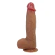 Dildo realist din silicon, cu ventuză, 23.5 cm, roz