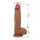 Dildo realist din silicon, cu ventuză, 23.5 cm, roz