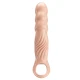 Manșon penis texturat cu prelungitoare, Roz