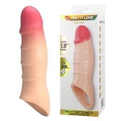 DARNELL - Husă penis cu efect realist, Negru