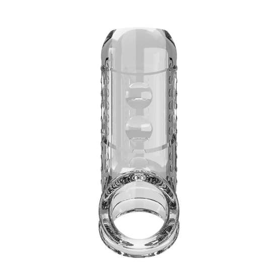 Husă penis texturată transparentă