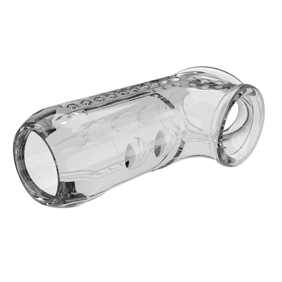 Husă penis texturată transparentă