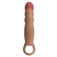 Mânecuță penis texturată cu vibrații și telecomandă, Roz