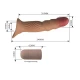 Mânecuță penis texturată cu vibrații și telecomandă, Roz