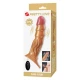 Mânecuță penis texturată cu vibrații și telecomandă, Roz