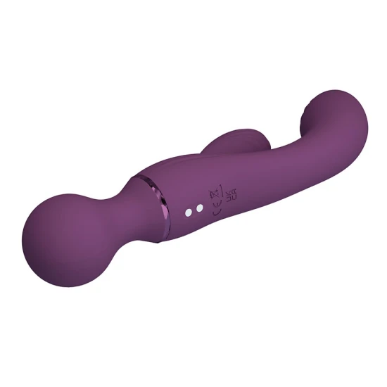 Vibrator Iepuraș G-Spot din silicon, mov