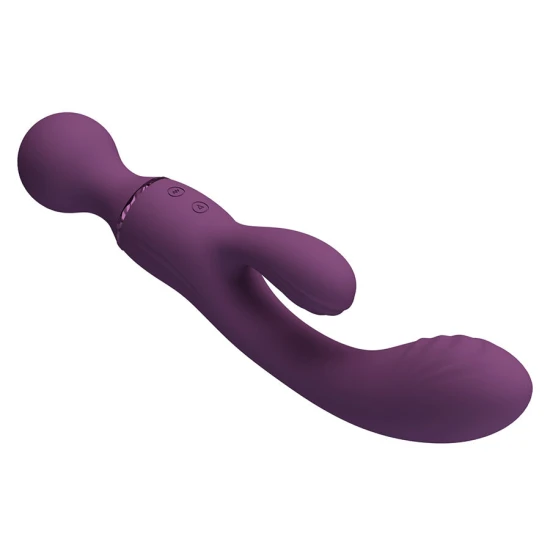 Vibrator Iepuraș G-Spot din silicon, mov