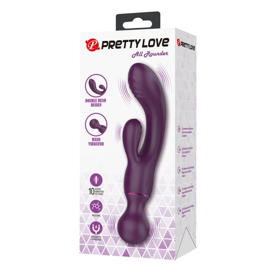 Vibrator Iepuraș G-Spot din silicon, mov