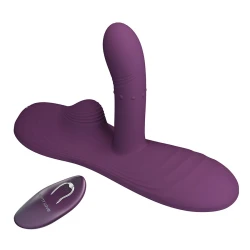 Vibrator sit-down din silicon cu efect termic și telecomandă