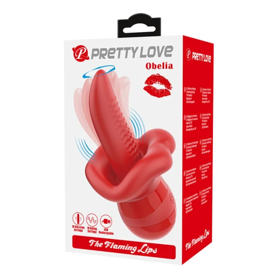Vibrator tip limbă cu mișcare orbitală, Roz