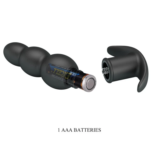 Plug anal vibrator, Negru