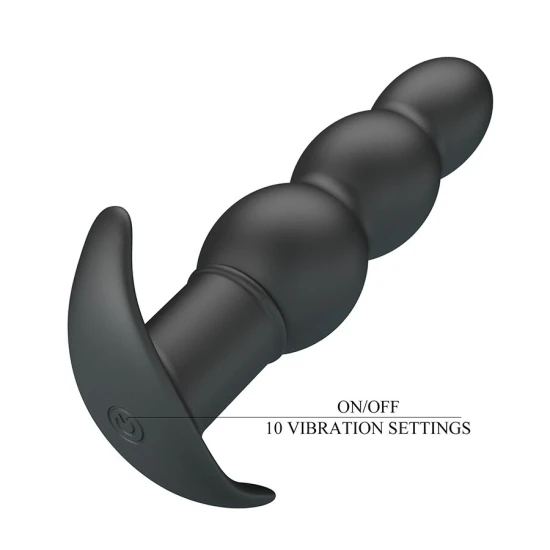 Plug anal vibrator, Negru