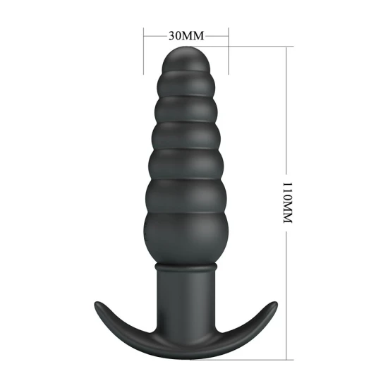 Plug anal vibrator, Negru