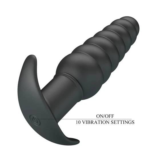 Plug anal vibrator, Negru