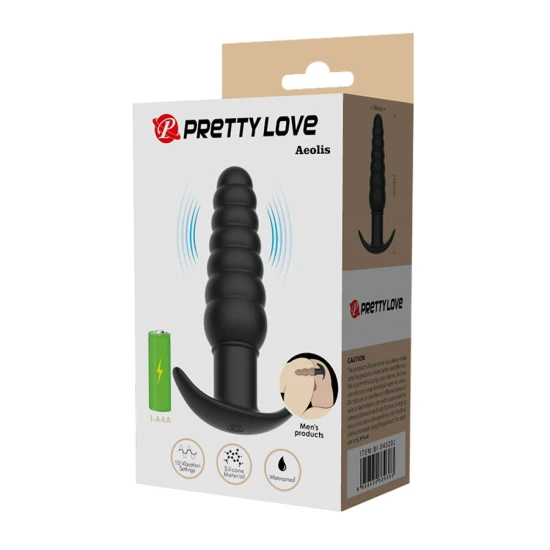 Plug anal vibrator, Negru