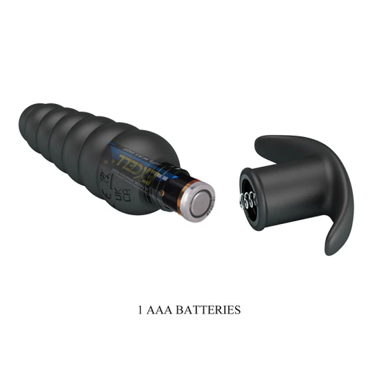 Plug anal vibrator, Negru