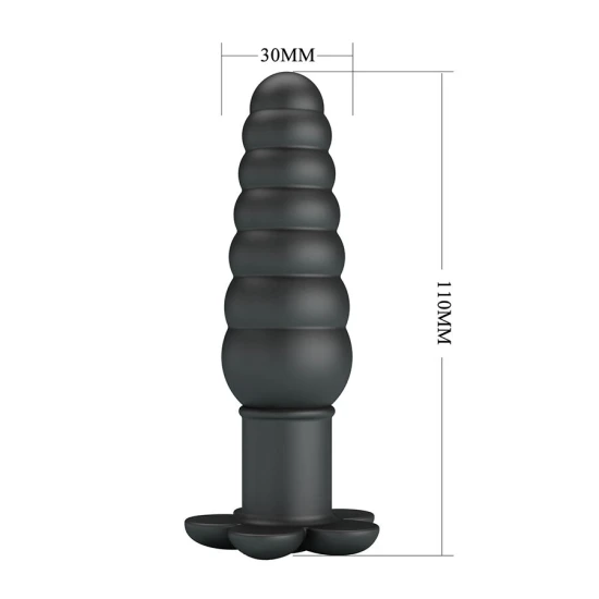 Plug anal vibrator, Negru