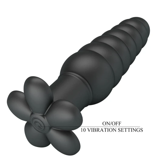 Plug anal vibrator, Negru