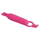 VIBRATOR DELIA RABBIT CU INEL DE REZISTENȚĂ, Roz