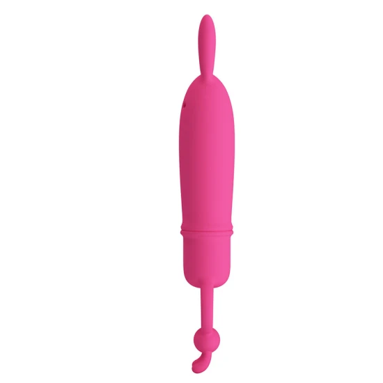 VIBRATOR DELIA RABBIT CU INEL DE REZISTENȚĂ, Roz