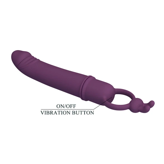 Vibrator tip stilou cu inel de rezistență, Roz