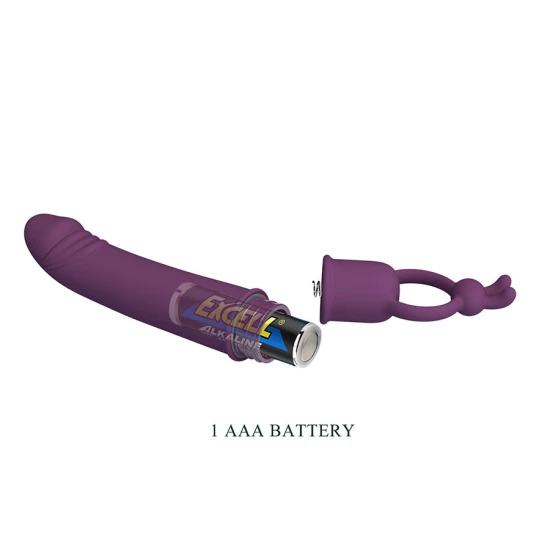 Vibrator tip stilou cu inel de rezistență, Roz
