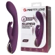 Vibrator iepure cu stimulator din silicon, mov