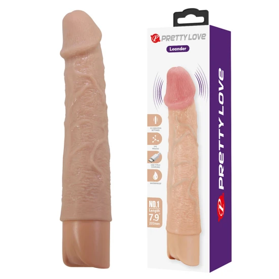 Dildo realist flexibil cu vibrații din material premium, negru