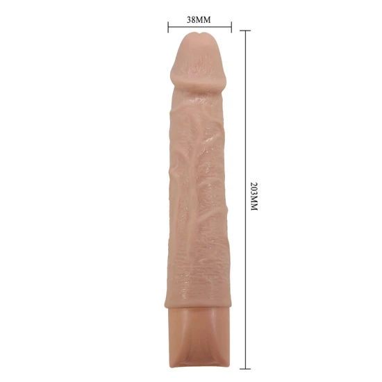 Dildo realist flexibil cu vibrații din material premium, negru