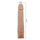 Dildo realist flexibil cu vibrații din material premium, negru