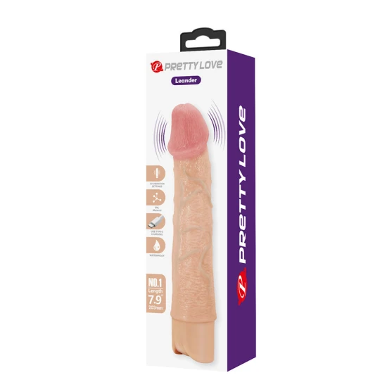 Dildo realist flexibil cu vibrații din material premium, negru