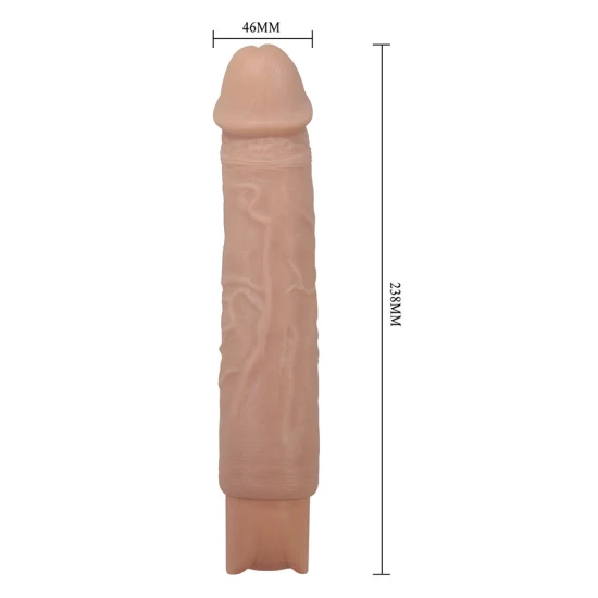 Dildo realist flexibil cu vibrații, material de calitate, negru