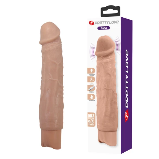 Dildo realist flexibil cu vibrații, material de calitate, negru