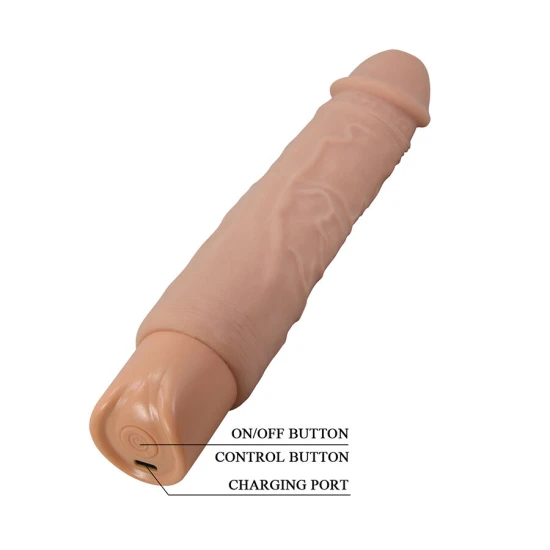 Dildo realist flexibil cu vibrații, material de calitate, negru