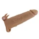 Mânecuță pentru penis cu stimulator clitoridian și vibrații, Roz