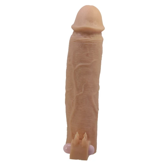 Manson penis cu vibrator clitoridian din TPR, negru