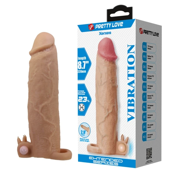 Manson penis cu vibrator clitoridian din TPR, negru