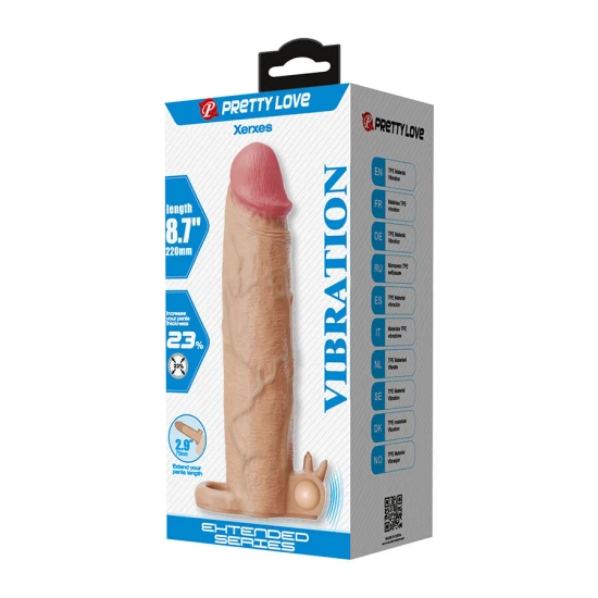 Manson penis cu vibrator clitoridian din TPR, negru