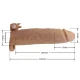 Manson penis cu vibrator clitoridian din TPR, negru