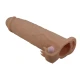 Manson penis cu vibrator clitoridian din TPR, negru