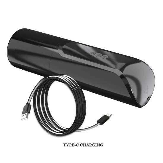 Masturbator Vibrant - Suction și Vibrații, Negru, Unic
