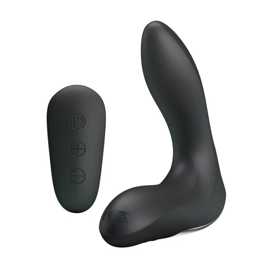 Masaj pentru prostată cu vibrații, telecomandă, Negru