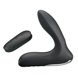 Masaj pentru prostată cu vibrații, telecomandă, Negru