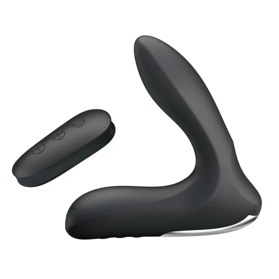 Masaj pentru prostată cu vibrații, telecomandă, Negru