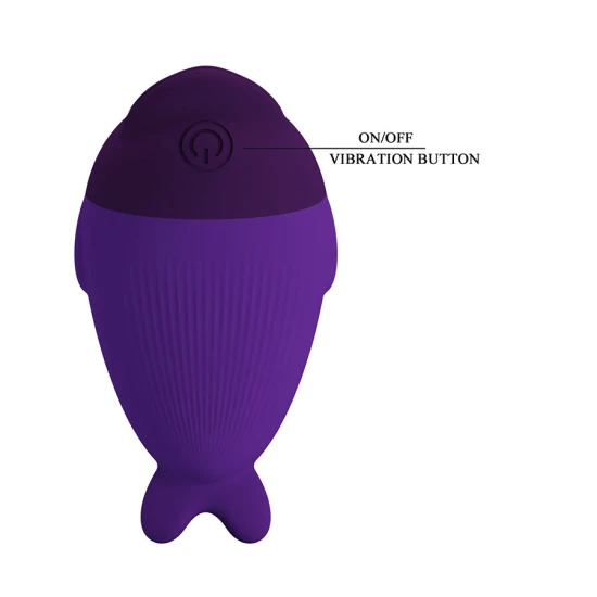 Mini vibrator cu clip, Dolphin, Violet