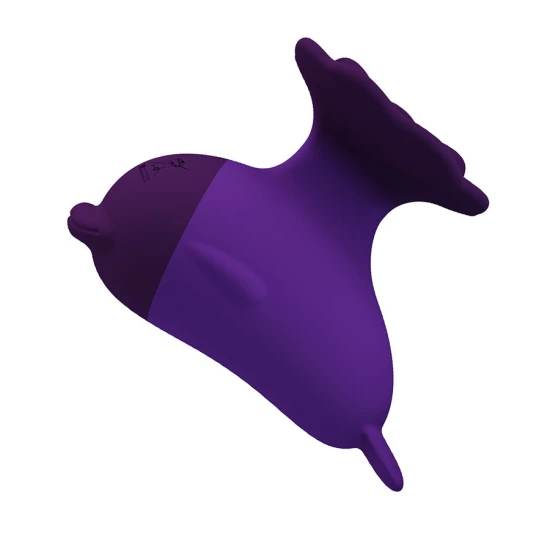 Mini vibrator cu clip, Dolphin, Violet
