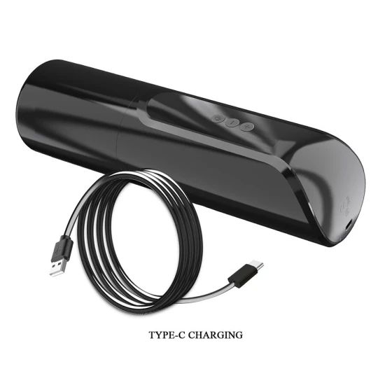 Masturbator cu aspirație și vibrații, USB, LED